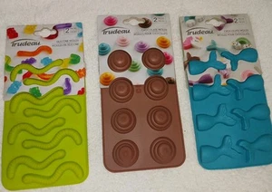 Candy Chocolate Silicone molds Trudeau. Mermaid Tail, Worms, Chocolate. 48 Total - Picture 1 of 5
