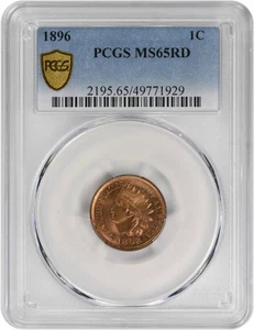 1896 Indian Cent MS65RD PCGS - Picture 1 of 4