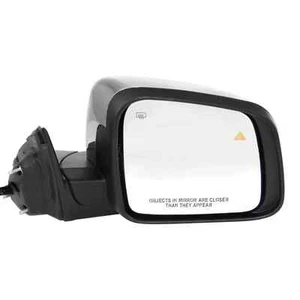 MOFOAP Mirror 11-21 Jeep Gr Cherokee Rt Heated Manual Folding w/ BSD Chrome E-55 - Picture 1 of 2