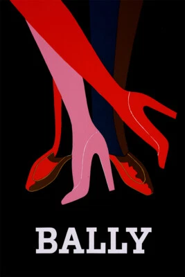 Bally女鞋广告艺术五颜六色复古墙艺术家居装饰-海报20x30 — 第 1/4 张图片