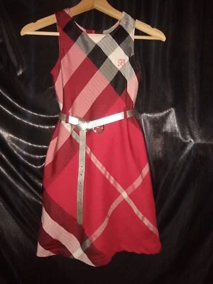 VESTIDO A CUADROS BURBERRY LONDON LOGO NOVA NIÑA 3 UK SIN MANGAS MEZCLA DE ALGODÓN  Foto 1 de 4
