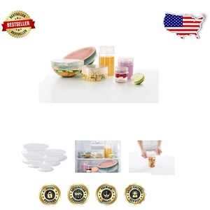Flexible Food Cover Set of 6 - Reusable Silicone Lids for All Container Shapes - Picture 1 of 9