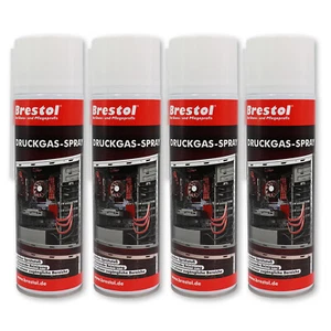 (17,45€/L) 4x 500 ml Druckluft-Spray Druckgas-Spray Luftdruckspray PC-Entstauber - Bild 1 von 3