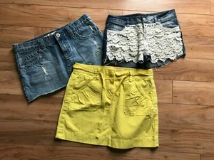 3-teiliges Paket Junior Größe 7 kurze Shorts, Jeansrock und J.Crew Rock - Bild 1 von 11
