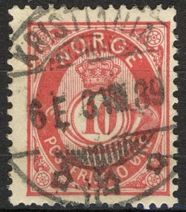 Norvegia 1886-93, NK 53IIIb t3 Son Kristiania 3-VIII-1889 (OS) - Foto 1 di 1