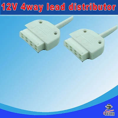 4way White supply Lead Distributor Led Parallel Cable Junction Box 12V/240V - Image 1 of 4