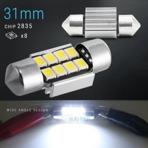 2X High Power 2835 Chip LED White Map/Dome Interior Lights Bulbs 31MM Festoon - Picture 1 of 7