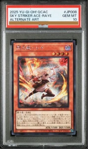 PSA 10 YuGiOh Sky Striker Ace Raye JP008 25° QCSR ALT Art carta autentica Giappone - Foto 1 di 2