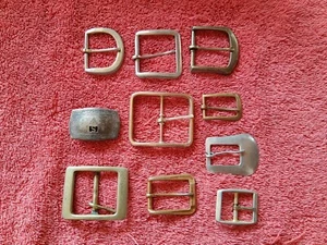 Lot of 10 Vintage Belt Buckles Collectible Metal Buckle - Picture 1 of 14