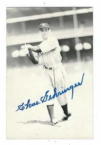 Autographed CHARLIE GEHRINGER Detroit Tigers Rowe BxW Postcard With COA - Picture 1 of 1
