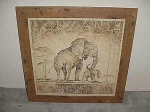 EXOTIC WELL-FRAMED PRINT IN GLASS WALL DECORATION #2 CHEAP SEE PIX selectvintage - Picture 1 of 2