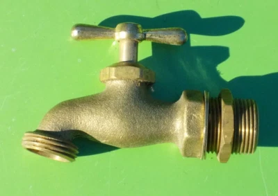 FORGED BRASS PRODUCTS BRONZE 3/4" MIP X 3/4" NPT MALE HOSE BIB SHANK WASHERS NUT - Image 1 of 4