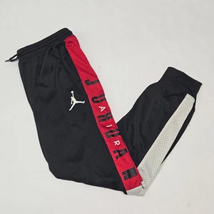 Nike Jordan Jungen Jumpman Mesh Jogginghose schwarz rot Größe Large 12-13 Jahre - Bild 1 von 9