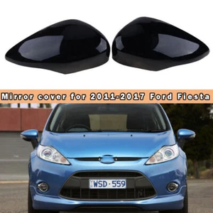2x Gloss Black Left + Right Car Rearview Wing Side Mirror For Ford Fiesta 09-15 - Picture 1 of 8
