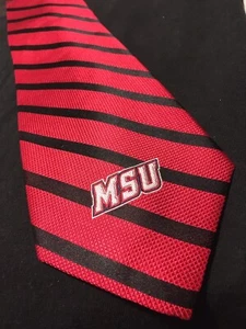 NEW Montclair University NJ Necktie TIE Rocky Redhawk 100% Silk NIP Free Ship - Picture 1 of 3