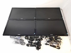 Job Lot 4x Philips 226V4L 21.5" VGA DVI-D 1920X1080 Monitors Without Stands - Afbeelding 1 van 17