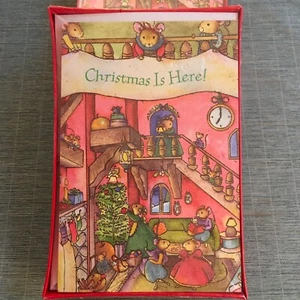 Vintage AMERICAN GREETINGS Boxed NIP 20 Count Christmas Mouse Cards, SO CUTE! - Picture 1 of 5