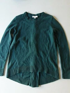 Suéter Madewell Talla XS Verde Oscuro Tejido Texturizado Cuello Redondo Cremallera Trasera Manga Larga - Imagen 1 de 6
