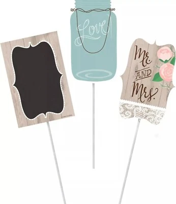 Rustic Wedding Bridal Shower Anniversary Party Decoration Centerpiece Sticks - Image 1 of 2