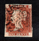 Gb  Qv  Sg7   1D Red Brown  Plate 5  -  Fine Used , Black M/C (C-G)  Cat £180