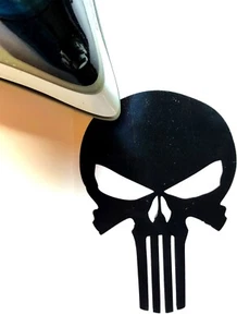 Totenkopf Skull Punisher schwarz Flexfolie zum aufbügeln Bügelbild Patch - Bild 1 von 1