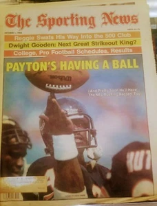 1984 The Sporting News Walter Payton NFL Chicago Bears HOF on Cover - Picture 1 of 1