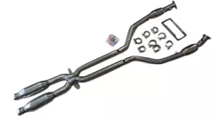 BMW E90 E92 M3 4.0L 08-13 63mm Performance Quad Resonators Mid X-Pipe Mid Pipes - Foto 1 di 6