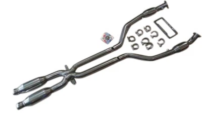 BMW E90 E92 M3 4.0L 08-13 63mm Performance Quad Resonators Mid X-Pipe Mid Pipes - Image 1 of 4