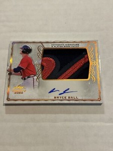 2020 LEAF TRINITY BRYCE BALL PRIME PATCH AUTO BRAVES CUBS SP