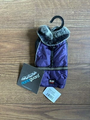 Abrigo Parka Dog Gone Smart Nano Guard Aspen púrpura/negro talla 8" longitud trasera Foto 1 de 4