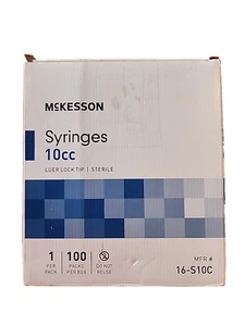 1 McKesson Syringes 10cc Luer Lock 16-S10C, Pack of 100 Brand New (no needles) - Picture 1 of 4