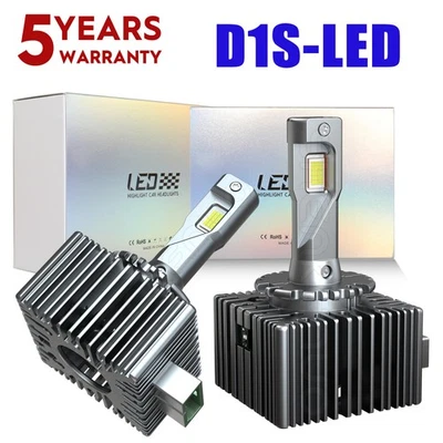 FOR  BMW PN 63217217509 Xenon White D1S D1R Bulbs Set Headlight LED Lamp - Image 1 of 4