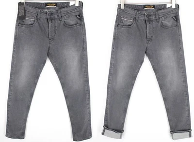 Replay Grover Men's Jeans W29/L32 Straight Fit Cotton Stretch Gray Selvedge - Image 1 of 4
