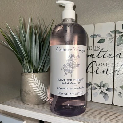 NEW Crabtree & Evelyn NANTUCKET BRIAR Bath & Shower Gel Jumbo Size 33.8FLOZ PUMP - Image 1 of 4
