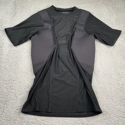 Рубашка тактическая скрытое ношение мужская большая черная компрессионная с коротким рукавом 5.11 - Изображение 1 из 4