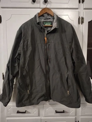Vintage Orvis Jacket Mens Sz XL Green Barn Coat Canvas Collar Insulated Lined - Image 1 of 4