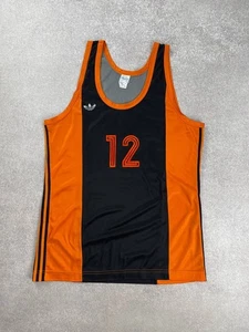 Vintage Adidas 70-80's Tank Top Running Jersey #12 Size M-L Made in France - Picture 1 of 9