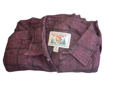 Free Planet Red/maroon & Black Plaid Flannel Shirt - New WithTags - Men Medium - Image 1 of 4