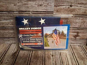 VALLEY FORGE 60650 Sewn American FLAG 2-1/2X4 NYLON SELF SLEEVED Presidential - Picture 1 of 4
