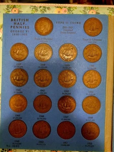 Great Britain 1/2 Penny,  1937-1967 Book Collection  - Picture 1 of 5