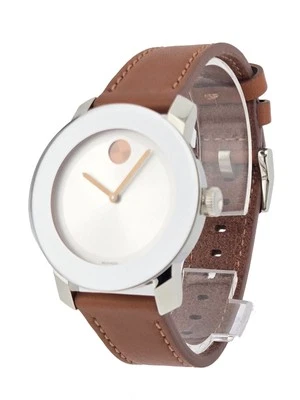 Movado Women's Bold Silver Dial Leather Band Quartz Watch - 3600379 - Image 1 of 4