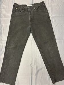 Vintage Lee Jeans Mens 36x32 Black Workwear Chore Barn Grunge Skater Western Y2K - Picture 1 of 7