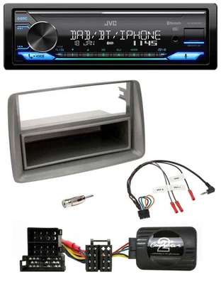 JVC Bluetooth DAB USB Lenkrad Autoradio für Alfa GT 147 Ablage silber - Bild 1 von 4