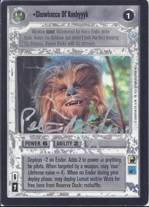 Star Wars CCG - Peter Mayhew † (Chewbacca) - autograph / signed card 1999 Endor - Bild 1 von 1