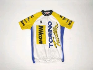 Vintage ciclismo Maglia jersey Cycling mtb Nikon Torino Triathlon Turro M - Imagen 1 de 7