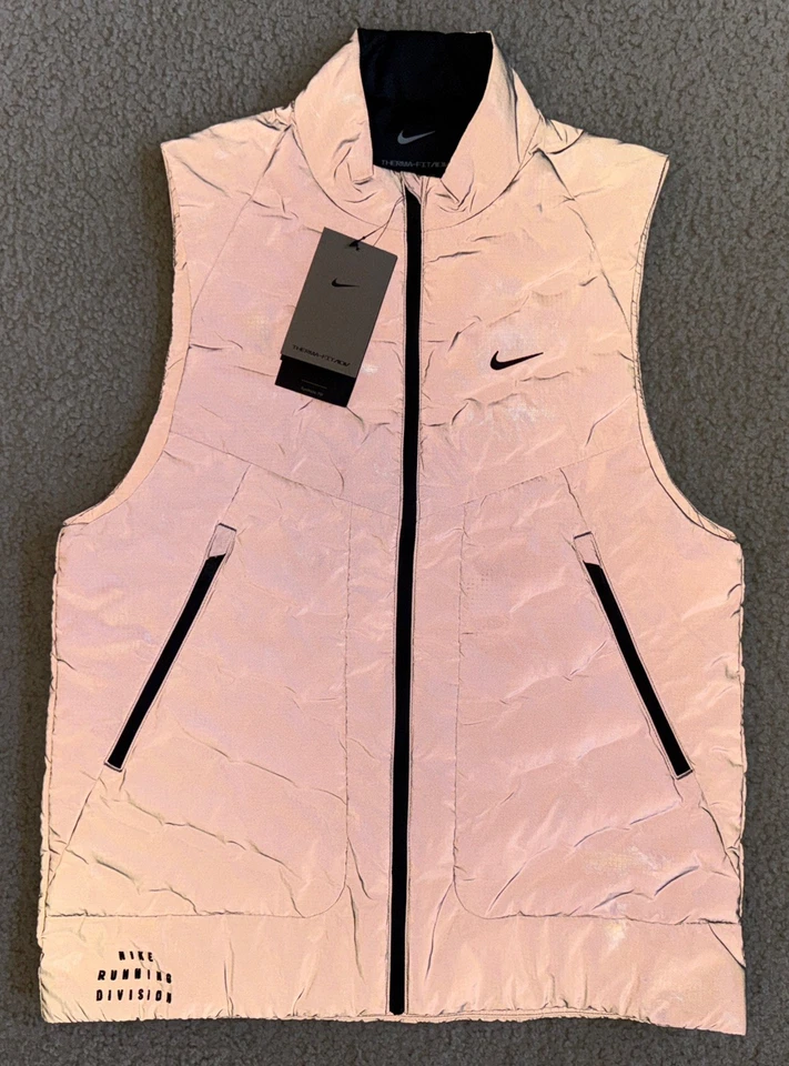 Nike Therma-Fit ADV Reflective Silver Running Vest FZ1131-035 Men’s Size S