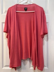 Maglione cardigan Eileen Fisher misto seta manica corta taglia 3X primavera spiaggia floreale - Foto 1 di 7