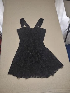 VTG 80s Flirtations Dress Small Whimsigoth Dark Fairy Special Occasion Romantic  - Picture 1 of 11