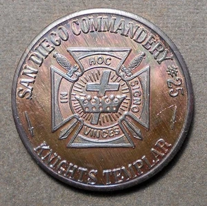 C990 CA KT: San Diego Commandery #25 Knights Templar (Emblem) 100th Anniversa - Picture 1 of 2