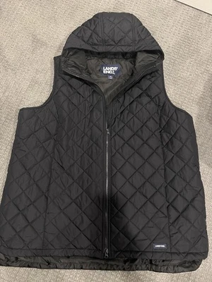 Lands End Women’s Long Quilted Vest With Hood Plus Size 3X, 26/28   - Image 1 of 4
